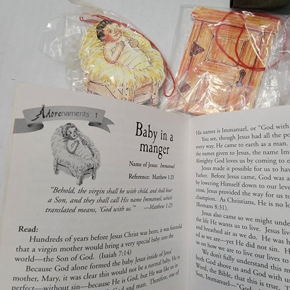 Adorenaments Baby Jesus Symbols Nick & Holly Found Granpa Attic Ornaments Family - Picture 11 of 15